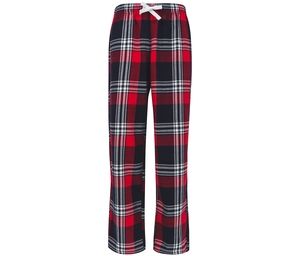 SF Mini SM083 - Dziecięce spodnie od piżamy Red / Navy Check