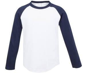 SF Mini SM271 - T-shirt baseball manches longues enfant White/ Oxford Navy