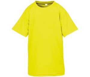 SPIRO SP287J - Tee-shirt respirant enfant AIRCOOL Flo Yellow