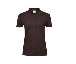 Tee Jays TJ145 - Damska luksusowa i elastyczna koszulka Polo Czekoladowy