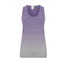 Tombo TL302 - Camiseta sin mangas para mujer TL302 Purple / Light Grey Marl