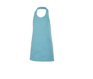 VELILLA V4212 - Short buttoned bib apron Turquoise