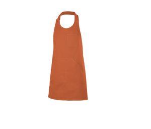 VELILLA V4212 - Short buttoned bib apron Orange