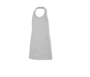 VELILLA V4212 - Short buttoned bib apron Light Grey