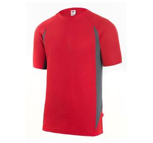 VELILLA V5501 - Camiseta técnica bicolor Rojo / Gris