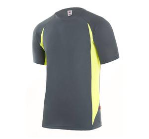 VELILLA V5501 - T-shirt tecnica bicolore Grey/ Lime