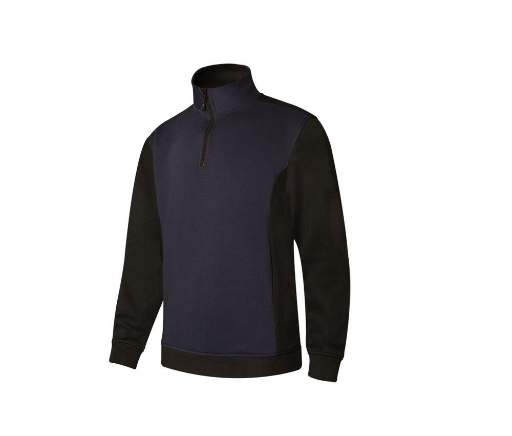 VELILLA V5703 - Two-tone zipped collar sweatshirt
