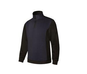 VELILLA V5703 - Two-tone zipped collar sweatshirt Navy / Black
