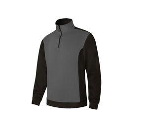 VELILLA V5703 - Two-tone zipped collar sweatshirt Grey / Black