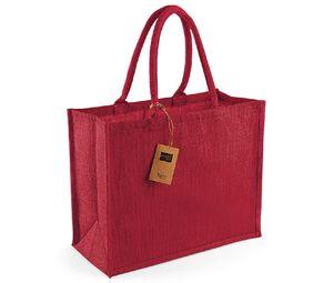 Westford Mill WM407 - Jute classic shopper Red / Red