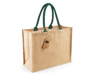 Westford Mill WM407 - Jute classic shopper Bolso Mujer Natural/ Forest Green