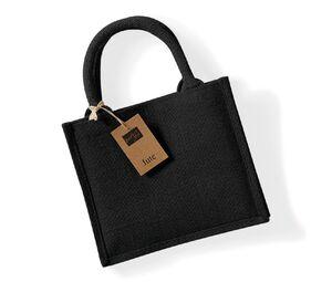 Westford Mill WM412 - Jute mini gift bag Black / Black