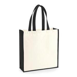 Westford mill WM600 - Gallery shopping bag Natural / Black