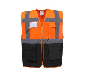 Yoko YK801 - High security multi-function vest Hi Vis Orange/Black
