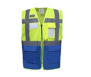 Yoko YK820 - High visibility mesh vest Hi Vis Yellow / Royal Blue
