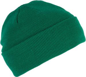 K-up KP031 - KNITTED TURNUP BEANIE Kelly Green