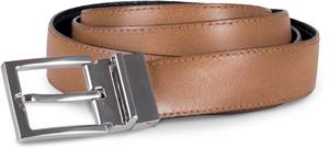 K-up KP810 - Reversible leather belt - 30 mm Black / Cognac