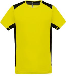 Proact PA478 - Sportshirt Bicolor Fluorescent Yellow / Black