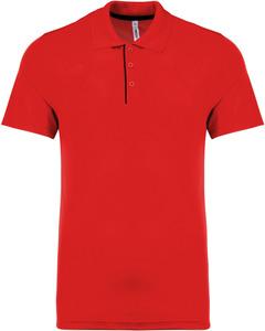 ProAct PA485 - POLO MAILLE PIQUÉE SPORT MANCHES COURTES Red / Black