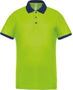 Proact PA489 - Polo piqué performance homme Lime / Sporty Navy