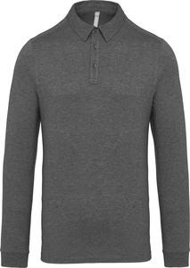 Kariban K264 - Men's long sleeved jersey polo shirt Grey Heather