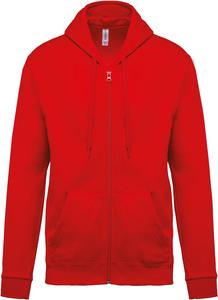 Kariban K479 - Full zip hoodedsweatshirt Red