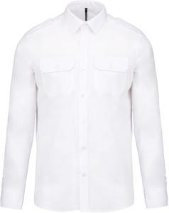 Kariban K505 - Men's long-sleeved pilot shirt White