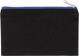 Kimood KI0720 - Cotton canvas pouch - small Black / Royal Blue