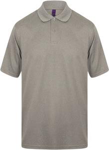 Henbury H475 - Men's Coolplus® Polo Shirt Heather Grey