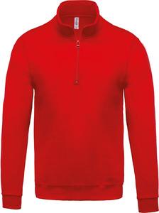 Kariban K478 - Sweatshirt 1/4-Reißverschluss Rot