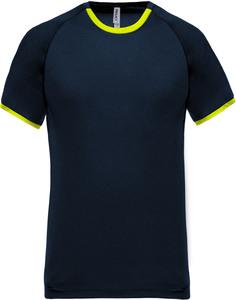 Proact PA406 - T-shirt performance Navy Heather / Fluorescent Yellow