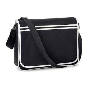 Bag Base BG71 - Retro messenger bag Black / White