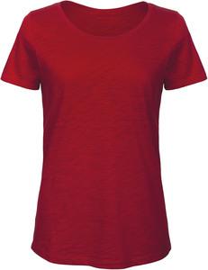 B&C CGTW047 - T-shirt Organic Slub Inspire Femme Chic Red