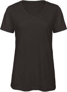 B&C CGTW058 - Ladies' TriBlend V-neck T-shirt Black