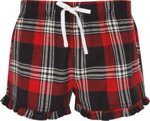 Skinnifit SK082 - Ladies' tartan frill shorts Red / Navy Check