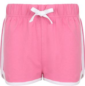SF Mini SM069 - Kids retro shorts Bright Pink / White