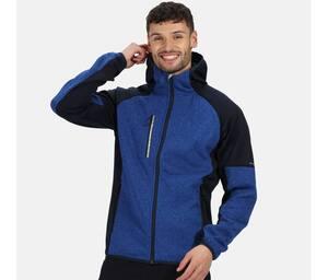 Regatta RGF620 - Men's bi-material fleece jacket Oxford Blue Marl / Navy