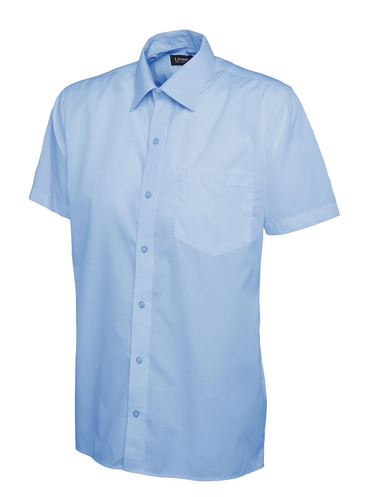 Uneek Clothing UC710C - Mens Poplin Half Sleeve Shirt