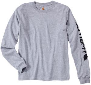 Carhartt CAREK231 - Logo Long-Sleeved T-Shirt Heather Grey