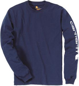 Carhartt CAREK231 - Logo Long-Sleeved T-Shirt Navy