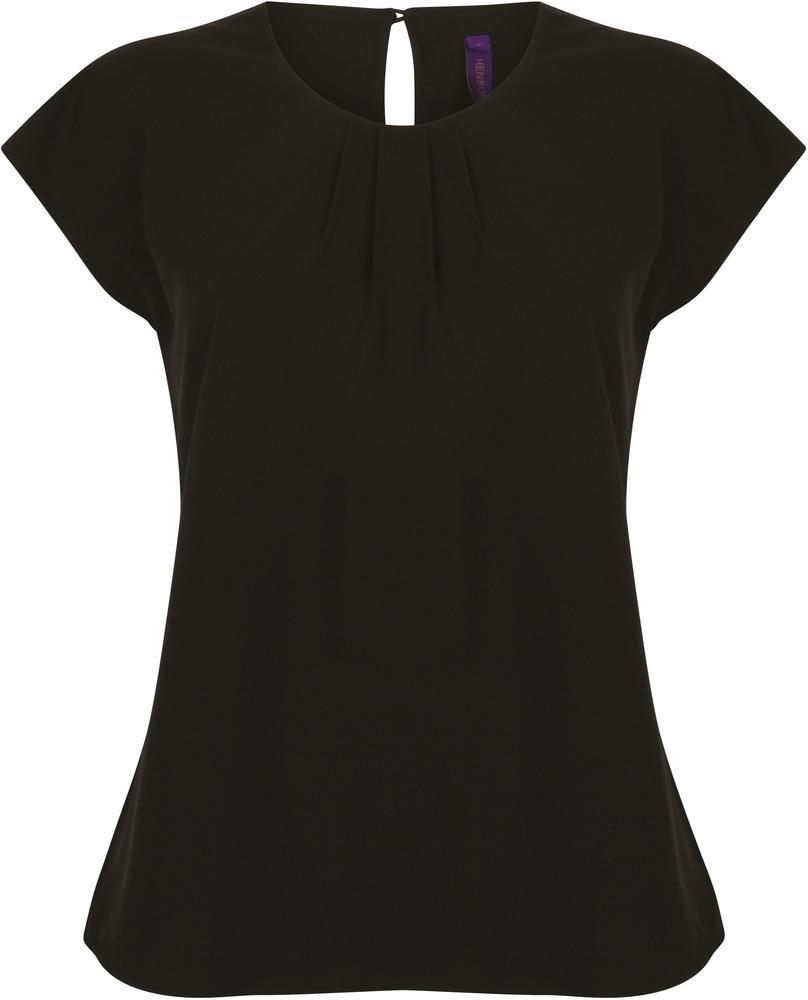 Henbury H597 - Ladies' pleat front blouse