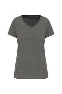 Kariban K3003 - Ladies' Supima® V-neck short sleeve t-shirt Grey Heather