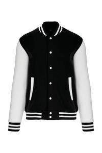 Kariban K497 - Unisex teddy fleece jacket Black / White