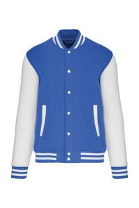Kariban K497 - Unisex teddy fleece jacket Light Royal Blue / White