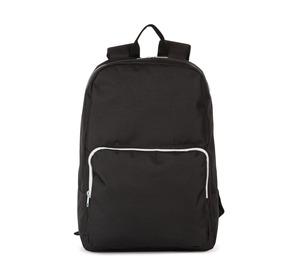 Kimood KI0181 - Backpack with contrasting zip fastenings Black / Light Grey