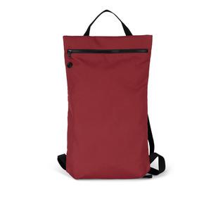 Kimood KI0183 - Flat recycled urban backpack, Red Safran