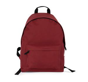 Kimood KI0184 - Casual recycled backpack with front pocket Red Safran