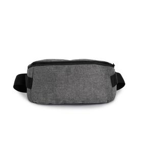 Kimood KI0365 - Waistbag with modern fastening in contrasting colours. Dark Grey Heather/ Black