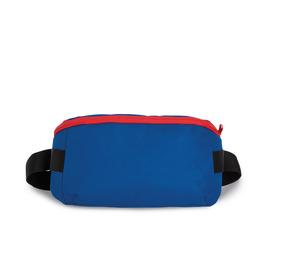 Kimood KI0365 - Waistbag with modern fastening in contrasting colours. Royal Blue / Red