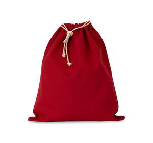 Kimood KI0747 - Cotton bag with drawcord closure Cherry Red